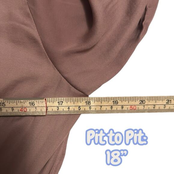 The Impeccable Pig Ruffle Tiered Mini Dress Smocked Waist Size Small Mauve Boho - Picture 5 of 8